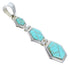 Turquoise Inlay Genuine Sterling Silver Pendant Jewelry CX47242